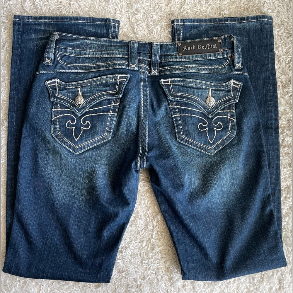 ROCK REVIVAL CHRISSIE BOOT JEANS SZ 32